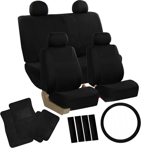 Vista 13 de FH Group FH-FB030115 Combo Set: Fundas de asiento de tela ligera y brisa (Aptas para bolsa de aire y división) W. FH2033 + F14407 Alfombrillas