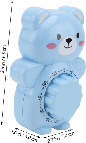 Vista 2 de Uonlytech Temporizador de oso con temporizador digital, despertador, para niños, temporizador de trabajo, herramientas de gestión del tiempo