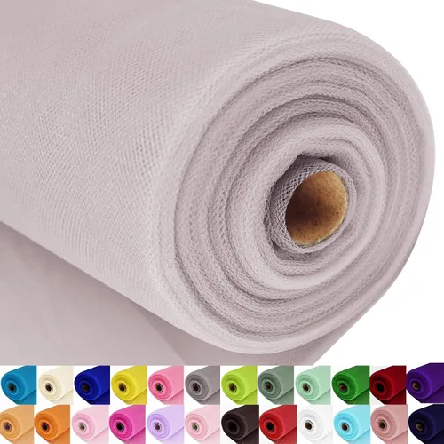 Vista 47 de Rollos de tela de tul, 54 pulgadas por 10 yardas (30 pies), cinta de tul para decoración de fiestas de boda, rollo de tela transparente en bobina