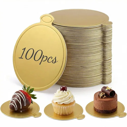 Vista 9 de HANSGO Bases triangulares para tartas, 100 piezas de mini tablero de pastel de mousse, cartones para postres, bandejas de exhibición de postres