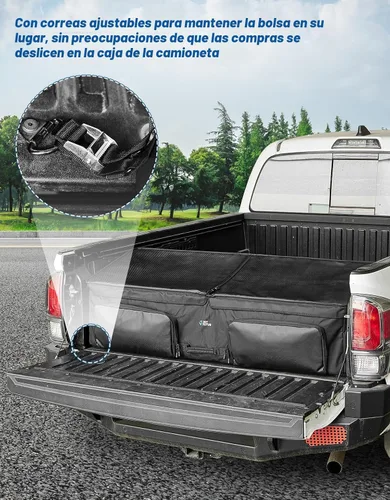 Vista 4 de JOYTUTUS Organizador de Caja de Carga para Camioneta, Bolsa de Carga para Caja de Camión, Organizador de Almacenamiento Transportador Accesorios