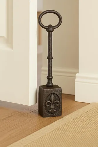 Vista 10 de LuLu Decor, Tapón decorativo para puerta de perro de hierro fundido con mango