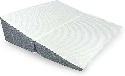 Vista 9 de AMiNA Almohada de cuña de cama – Almohada plegable de cuña de 7 pulgadas para dormir, almohada Gerd, reflujo ácido, apnea del sueño, almohada