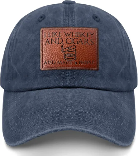 Vista 10 de Philysonic Funny Hat I Like Whisky and Cigars and Maybe 3 People Sombreros para Hombres Gorras de Béisbol Gorras Ajustables