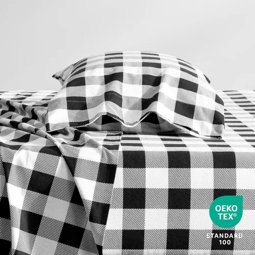 Vista 7 de Bare Home - Juego de sábanas de franela de doble cepillado para mayor suavidad y comodidad, 100 % algodón, aterciopelado, suave, pesado, bolsillo