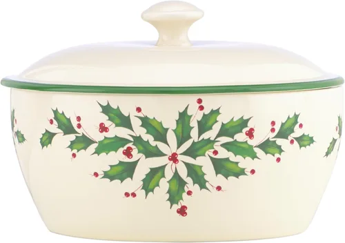 Vista 10 de Lenox 898272 Plato Cubierto Navideño, Pequeño, Navidad, Vajilla Festiva para Servir
