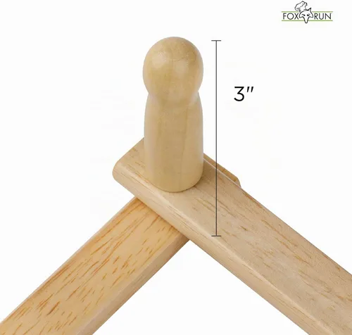 Vista 6 de Fox Run – Estante de pared extensible de madera de haya para tazas de café