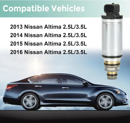 Vista 4 de Electroválvula de control del compresor de CA compatible con Nissan Altima 2013-2016 para Valeo DCS17EC VCS14EC