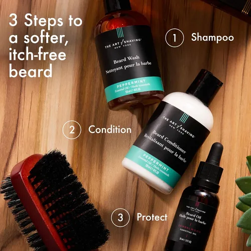 Vista 4 de The Art of Shaving Acondicionador de barba - Suavizante de barba para nutrir y suavizar el cabello de la barba, hojas limpias y brillantes, menta, 4