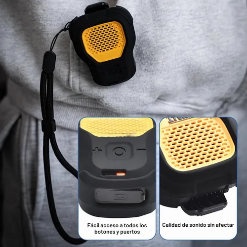 Vista 9 de CYBERGUYS Funda de Silicona para Altavoz Bluetooth Portátil DEWALT, Cubierta Protectora Duradera a Prueba de Golpes Antideslizante para Mini Altavoz