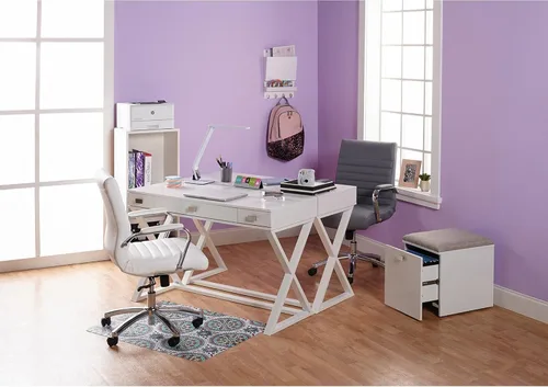 Vista 2 de Realspace® Keri - Escritorio de 48 pulgadas, color blanco