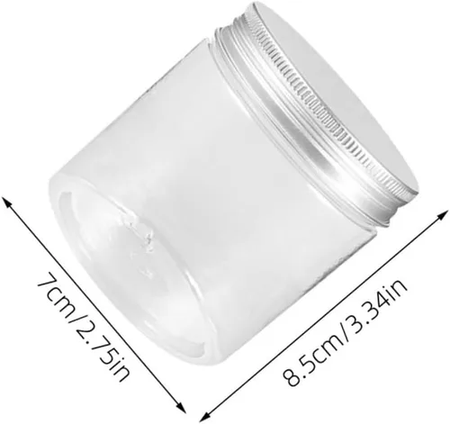 Vista 9 de Hemoton 6 mini botellas de plástico para conservas, tarros pequeños con tapas, pequeños frascos transparentes con tapas, tarros transparentes a