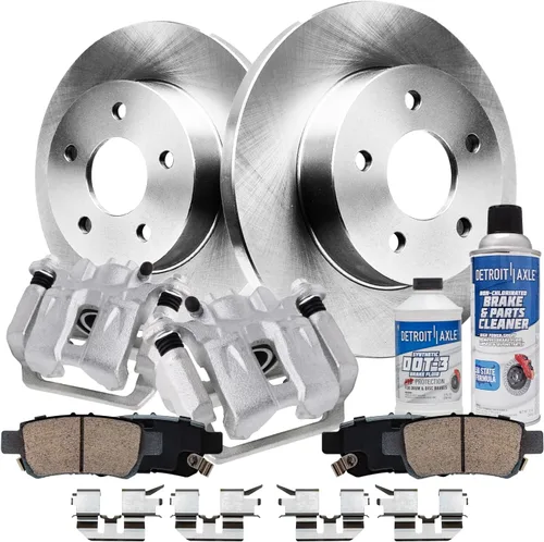 Vista 12 de Detroit Axle - 4 rotores de freno para Ford 1994-2004 Mustang, rotores de freno de disco delanteros y traseros 1995 1996 1997 1998 1999 2000 2001