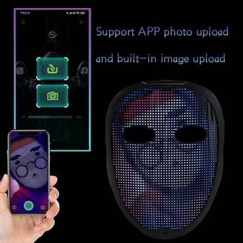 Vista 6 de Instawow Led Bluetooth App Mask
