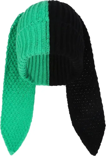 Vista 11 de Gorro de conejo para mujer, lindo conejo de ganchillo, gorro de invierno, cálido gorro de calavera para esquí al aire libre