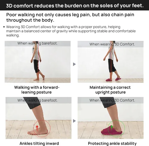 Vista 4 de Ortho+rest Pantuflas ortopédicas con soporte de arco para mujer, zapatos ortopédicos para casa