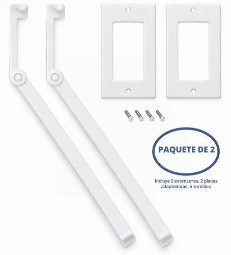 Vista 4 de Extensor de interruptor de luz Decora para niños, paquete de 2
