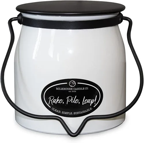 Vista 14 de Milkhouse Candle Company Vela de soja junto a canela – Canela y nuez moscada brasas aromáticas Amberwood y vainilla perfumada – Tarro de crema