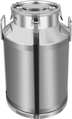Vista 10 de Lata de leche de acero inoxidable de 3.17 galones, jarra de leche de 12L Recipiente de acero inoxidable de grado alimenticio, cubo de leche, jarra