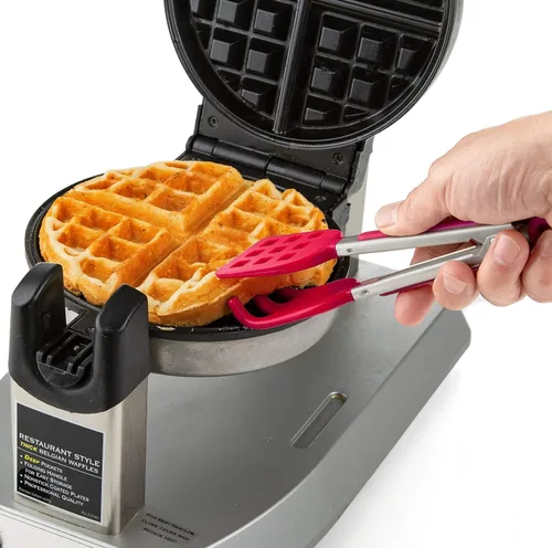 Vista 4 de Mini soporte de pinzas para gofres de fácil agarre, mango antideslizante, negro