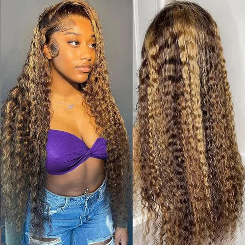 Vista 8 de SNJON Pelucas de cabello humano prearrancado sin pegamento, precortadas de densidad 180, pelucas de cabello humano ondulado HD con encaje frontal 1b