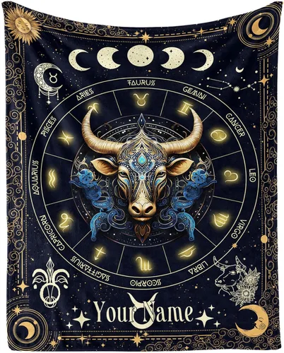 Vista 25 de Manta del Zodiaco Acuario para Niños y Niñas, Diseño Temático de Astrología Secreta Impreso, Mantas de Tiro para Niños, Regazo, Silla, Manta Suave
