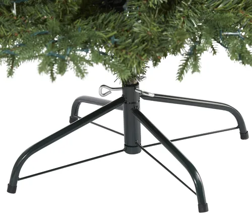 Vista 4 de Nearly Natural Árbol de Navidad artificial de abeto Vermont de 5 pies con 150 luces LED transparentes