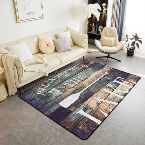 Vista 21 de Alfombra de fogata de 3 x 5 pies, decoración de tocones de árbol de bosque para niñas, mujeres, hombres y adolescentes, alfombra de madera marrón