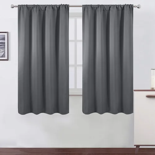 Vista 114 de LEMOMO Cortinas opacas de 42 x 54 pulgadas, juego de 2 paneles de cortinas con aislamiento térmico para oscurecer la habitación