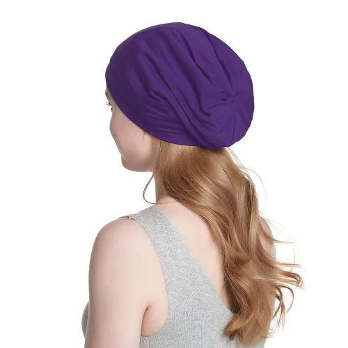 Vista 126 de Alnorm - Gorro con forro de satén y suave banda elástica para hombres y mujeres, talla única Se ajusta a la mayoría