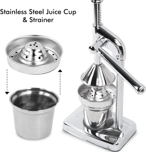 Vista 4 de Cast Iron Juicer Hand Press, Cast Iron Juicer, Effective Stainless Steel Manual Juice, Heavy Duty Hand Press Juice Extractor for Fresh Lemonade