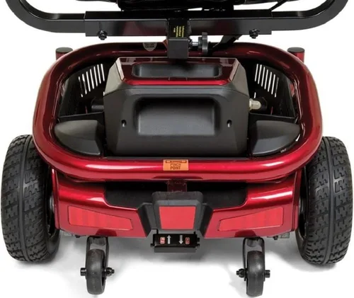 Vista 2 de Golden Technologies New LiteRider Envy - Silla de ruedas eléctrica, color rojo, asiento de 17 pulgadas