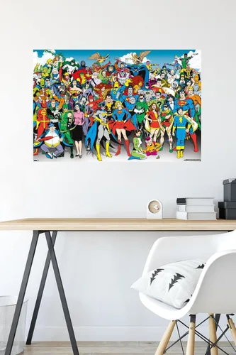 Vista 4 de DC Comics The Lineup - Póster de pared, 34 pulgadas de largo x 22.4 pulgadas de ancho, versión sin marco