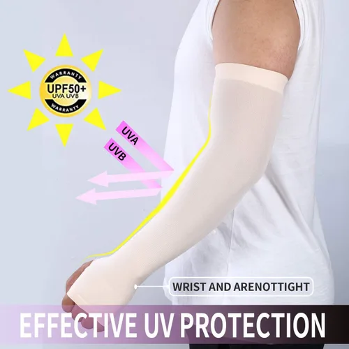 Vista 2 de KUHNMARVIN 2 Pares de Mangas de Brazo de Compresión con Protección UV Refrescantes Mangas de Sol Cobertura de Tatuajes Mangas de Brazo