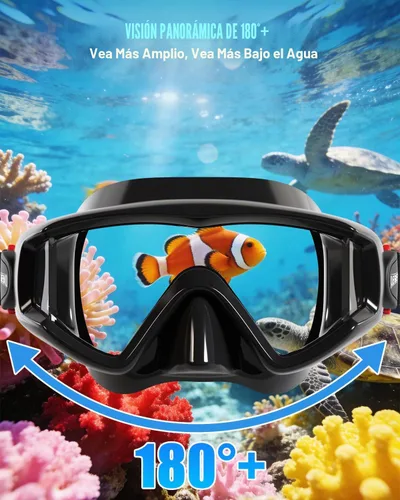 Vista 3 de Aegend Gafas de natación para adultos y niños, gafas de visión amplia de 220° para nadar
