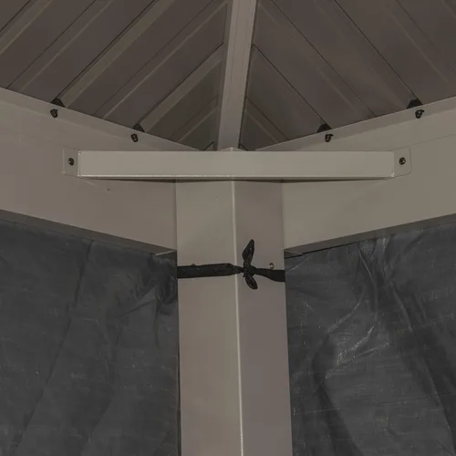 Vista 18 de Sojag Cubierta de invierno para cenadores, accesorio impermeable de 8 x 8 pies con puerta enrollable y paneles ventilados, almacenamiento al aire