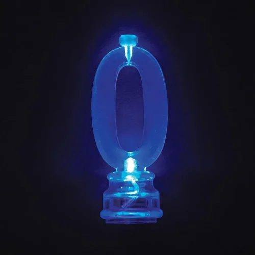 Vista 4 de Juego de velas y número iluminado multicolor para torta de cumpleaños, 5 unidades, 0, Multicolor