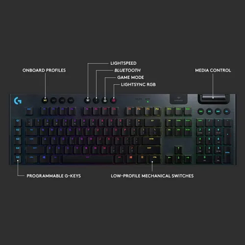 Vista 5 de Teclado mecánico inalámbrico Logitech G915 para juegos - Lineal (renovado)