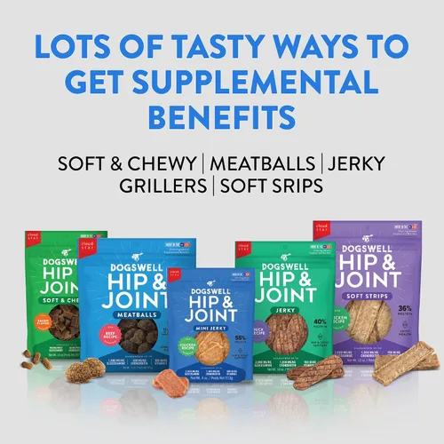Vista 6 de DOGSWELL Hip & Joint Mini Jerky - Golosinas para perros, pechuga de pollo