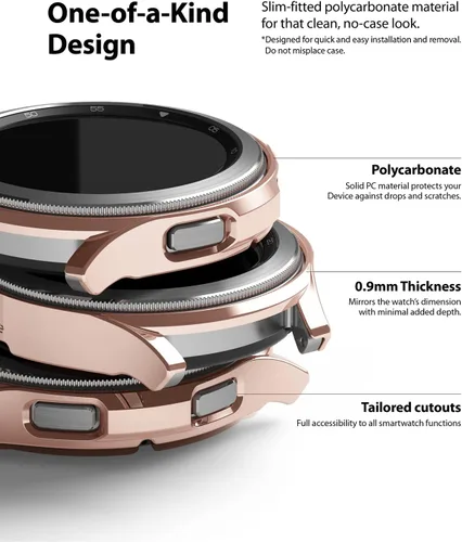 Vista 4 de Ringke Funda delgada [paquete de 2] compatible con Galaxy Watch 4 Classic de 1.811 pulgadas, reloj 4 bisel [solo marco] cubierta dura