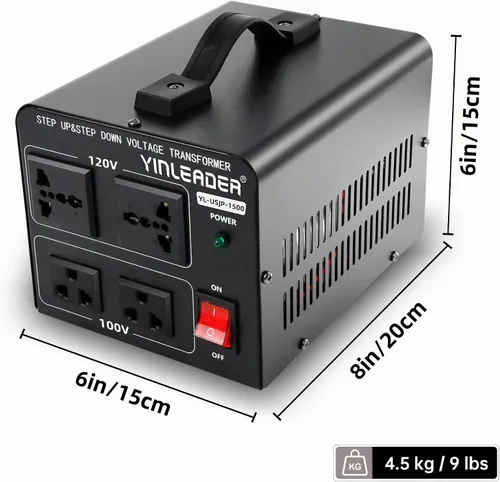 Vista 7 de 1500W US al convertidor de voltaje de Japón reductor 120V a 100V