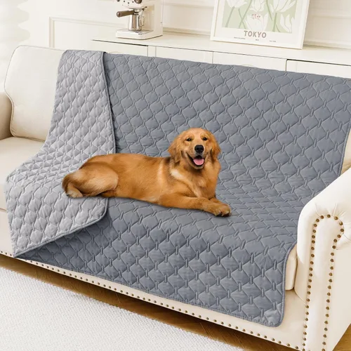 Vista 13 de Smiry Funda impermeable para cama de perro, manta reversible para mascotas para sofá Manta suave lavable para perro, funda a prueba de fugas