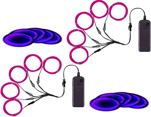Vista 27 de MaxLax Cable EL, luces de neón portátiles, cable EL 5 en 3.3 ft, alambre electroluminiscente para decoración de Halloween, fiesta de Navidad Ten