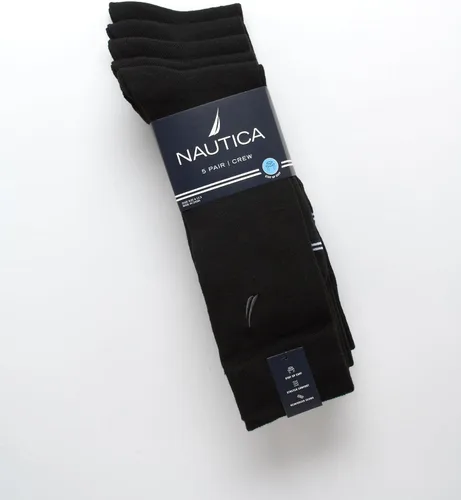 Vista 2 de Nautica Calcetines de vestir para hombre, paquete de 5 calcetines elásticos y cómodos con puños que se mantienen en marcha y costuras reforzadas
