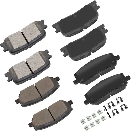 Vista 34 de cciyu Juego de pastillas de freno delanteras de cerámica profesional D681 para BMW 530i, 97-03 para BMW 540i, 95 97-01 para BMW 740i, 95-01 para BMW