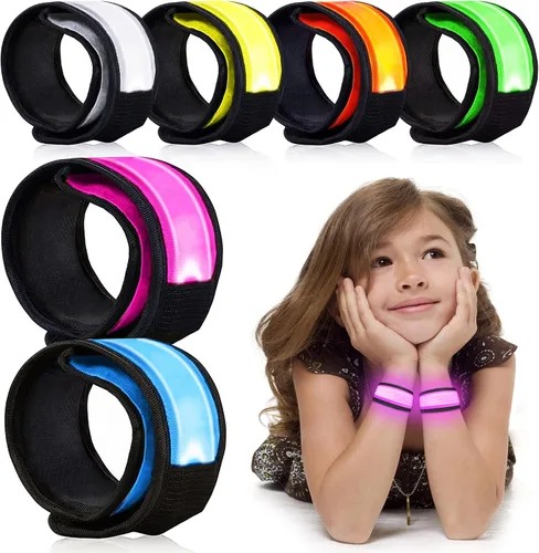 Vista 8 de esonstyle 6 PCS LED Glow Bracelets, Night Safety Light Up Bracelets for Kids - Glow in The Dark Party Favors for Halloween, Christmas, Concerts