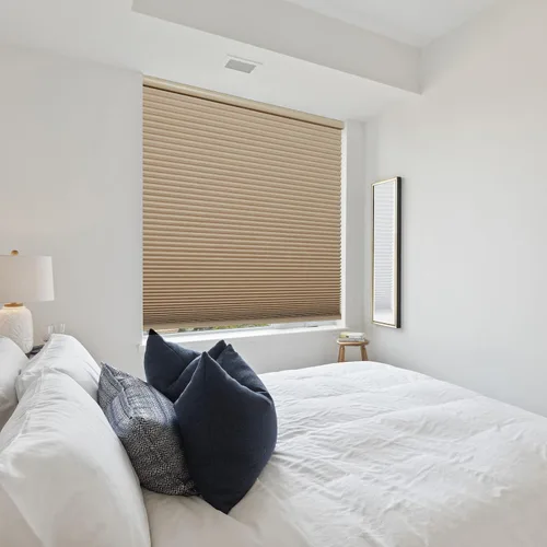 Vista 5 de Persilux Persianas Celulares Opacas Inalámbricas para Ventanas, Cortinas de Panal, Reducción de Ruido, Aislamiento Térmico para el Hogar, Beige