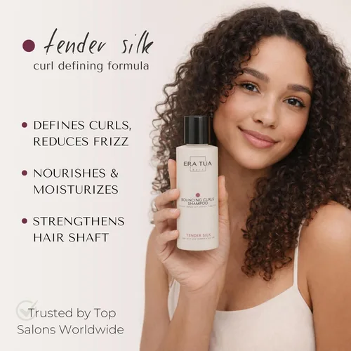Vista 3 de Tender Silk Bouncing Curls Shampoo Fabricado y formulado en Holanda Cuidado para mejorar el cabello rizado Elegante aroma floral y afrutado