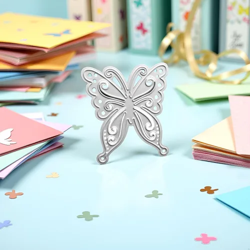 Vista 8 de Troqueles de corte de mariposa de metal DIY Scrapbooking artista corte metal troqueles plantillas Scrapbooking capas troqueles troquelado plantillas