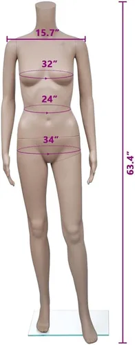 Vista 2 de vidaXL Maniquí mujer sin cabeza